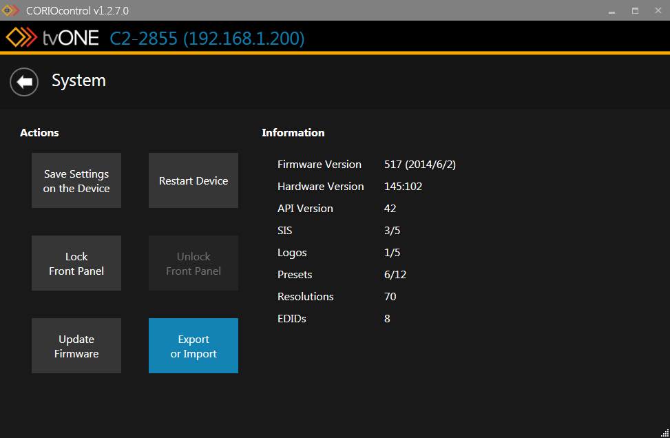 System Configuration